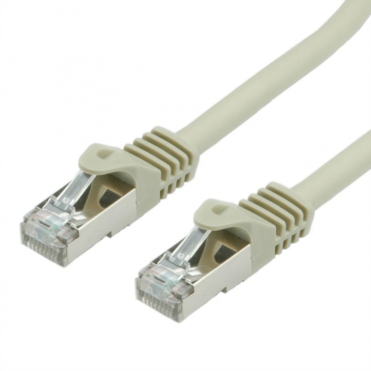 Cablu retea SFTP (Cat.7) cu mufe RJ45 (500 MHz) Gri 5m, Value 21.99.0855 21.99.0855
